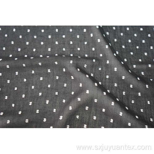 Polyester CDC Multi Color Swiss Dot Jacquard Fabric